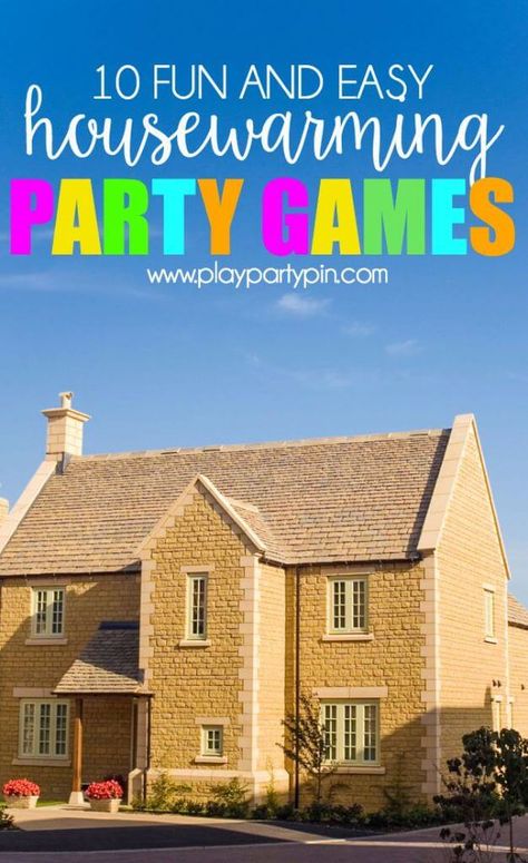 10 easy housewarming party games that are actually fun and easy for new homeowners to put together! Housewarming Party Themes, Housewarming Party Games, Housewarming Games, Housewarming Wishes, Harry Potter Party Games, Housewarming Party Decorations, House Warming Party, Harry Potter Games, Epic Party