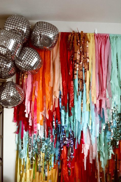 Hippie Bachelorette Party, Friends Bachelorette Party, Friends Bachelorette, Disco Birthday Party, Hippie Party, Disco Theme, Fringe Backdrops, Bachelorette Party Planning, Bridal Bachelorette Party