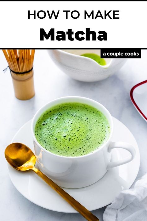 Here's how to make matcha! This method shows how to make a cup of delicious Japanese green tea to enjoy at home. #matcha #greentea #japanesegreentea #howtomakematcha At Home Matcha, What Is Matcha, Make Matcha, How To Make Matcha, Matcha Green Tea Latte, Green Tea Recipes, Ceremonial Grade Matcha, Matcha Smoothie, Matcha Drink