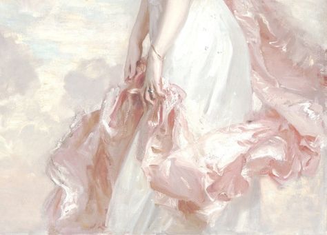 A Woman, Pink, White