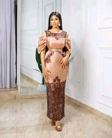 Cord Lace Gown Styles, Lace Asoebi, Owambe Styles, Casual Gowns, Nigerian Lace Styles Dress, Nigerian Lace Styles, Styles Dress, Lace Gown Styles, Nigerian Lace