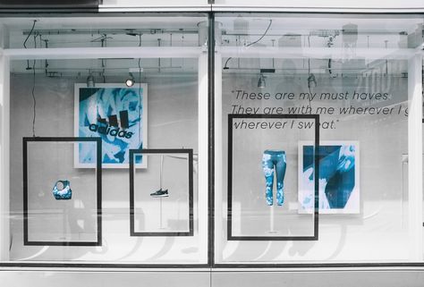 Adidas Women —Retail window display design, 2016 on Behance Adidas Window Display, Retail Window Design, Windows Display Design, Retail Window Display, Windows Interior, Architecture Art Nouveau, Window Display Retail, Window Display Design, Bathroom Window