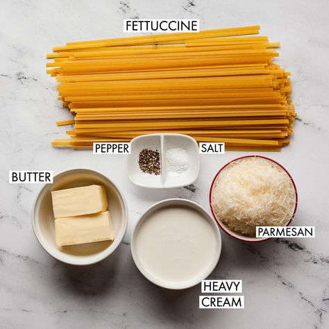 How To Make Fettuccine Sauce, Baked Fettuccine, How To Make Fettuccine Alfredo, Italian Food Recipes Pasta Fettuccine Alfredo, 4 Ingredient Alfredo Sauce, Quick Fettucini Alfredo Recipe, Simple Fettuccine Alfredo, 3 Ingredient Fettuccine Alfredo, Fediccini Alfredo Sauce