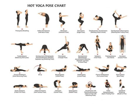 Bikram Yoga Poses, You Lose, Yoga Poses Chart, Hot Yoga Poses, Yoga Ashtanga, Yoga Handstand, Basic Yoga Poses, Yoga Poses Names, Yoga Beginners