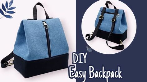 Make A Backpack, Backpack Sewing Pattern, Diy Backpack Pattern, Backpack Diy, Sling Bag Pattern, Backpack Pattern Sewing, Backpack Sewing, Backpack Tutorial, Modern Backpack