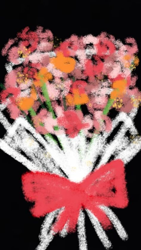 Flowers Black Background, Virtual Flowers, Insta Icon, Black Phone Wallpaper, Doodle On Photo, Cute Doodle Art, 19 Days, Cute Doodles, Flower Drawing