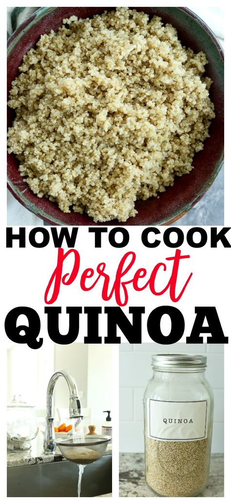 Perfect Quinoa How To Cook, How Do You Cook Quinoa, How To Cook Quinoa Recipes, Best Way To Cook Quinoa, Cooking Quinoa How To, How To Cook Quinoa Stove, How To Make Quinoa, Quinoa Cooking Instructions, Healthy Kitchen Staples