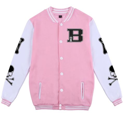 PRICES MAY VARY. Warm:💓(Our Jacket size is women's size,Men please order 1 or 2 sizes Up!)💓Please read the size chart before order. Material:Made of cotton and polyester,Lightweight,soft and comfortable to Wear Design:Two Buttons On The Bottom Of The Baseball Uniform To Adjust The Tightness Of The Clothes, Which Can Perfectly Set Off Your Devil's Figure. There Are 5 Retro White Buttons In Front Of The Baseball Uniform, Breaking The Traditional Stripe Design. And A Large Pocket. Style:Women men Varsity Jacket Pink, Pink Jean Jacket, Cheap Pink Varsity Jacket For College, Pink Winter Varsity Jacket, Cheap Pink Varsity Outerwear, Pink Long Sleeve Varsity Jacket For Streetwear, Pink Hooded Varsity Jacket For Streetwear, Baseball Jacket Women, Pink Jeans