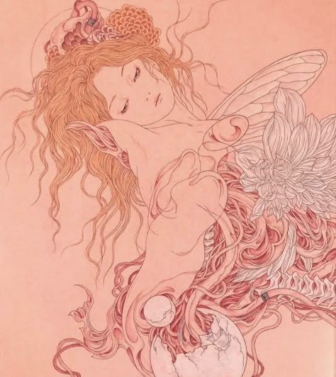 Takato Yamamoto, Esoteric Art, Japanese Folklore, Wow Art, Ap Art, Human Art, Ethereal Art, Cute Art Styles, Creepy Cute