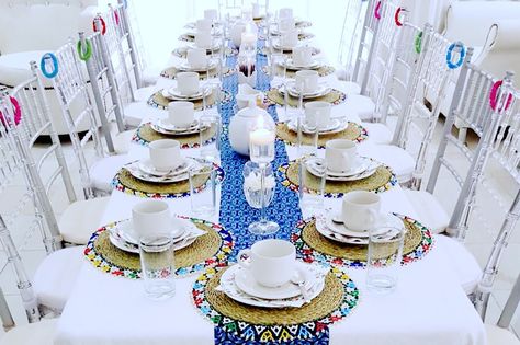 High tea - African style by Shonga Events Membeso Decor, African Traditional Wedding Decoration, Wedding Dresses South Africa, Cultural Decor, Wedding Decorations Table Settings, Zulu Traditional Wedding, African Wedding Theme, Reception Decoration Ideas, Outdoor Wedding Reception Decorations