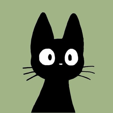 Black And Green Wallpaper Aesthetic, Studio Ghibli Widget, Ghibli Widget, Ghibli Aesthetic, Funny Banner, Black Cat Aesthetic, Getting A Tattoo, Cat Doodle, Image Chat