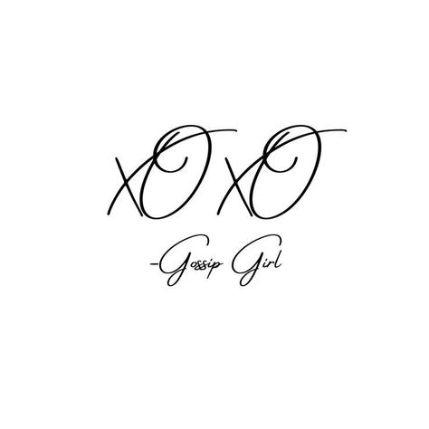 Gossip Girl Tattoo, Xo Tattoo, Girl Outlines, Xoxo Gossip, Cute Little Tattoos, Little Tattoos, Minimalist Prints, Girl Next Door, Minimalist Poster