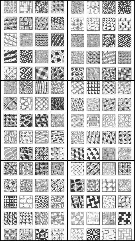 Zentangle Patterns Easy Simple, Zentangle Patterns Flower, Charcoal Drawing Ideas For Beginners, Easy Doodles For Beginners, Simple Zentangle Patterns, Designs To Draw Patterns, Pattern Drawing Ideas, Circle Zentangle, Zen Tangle Patterns