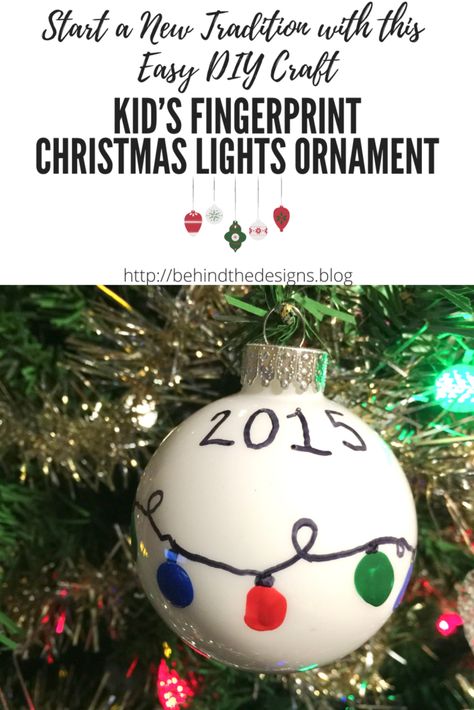 Finger Print Ornament Ideas, Fingerprint Christmas Lights, Fingerprint Ornaments, Christmas Ornaments Homemade Kids, Fingerprint Christmas, Diy Christmas Presents, Parents Christmas, Preschool Christmas Crafts, Ornaments Homemade