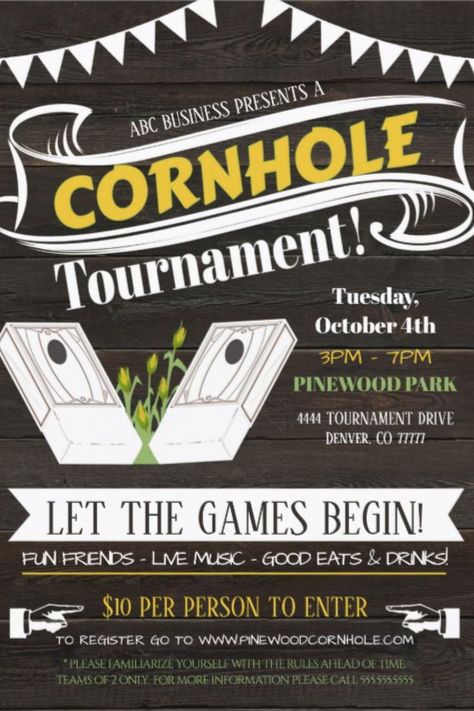 Cornhole Themed Birthday Party, Cornhole Party Decorations, Cornhole Party, How To Host A Cornhole Tournament, Cornhole Fundraiser Ideas, Cornhole Tournament Fundraiser, Cornhole Birthday Party Ideas, Cornhole Party Ideas, Cornhole Tournament Ideas