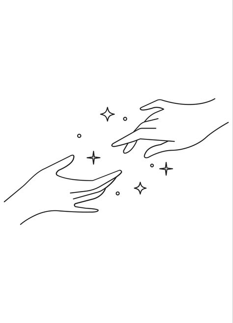 Hand Line Drawing Simple, Models Drawing, Art Of Letting Go, Single Line Tattoo, Hand Lines, Friendship Tattoos, Mode Turban, Logotype Design, Statement Art