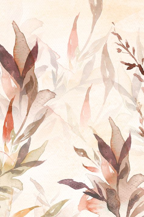 Backgrounds Autumn, Floral Watercolor Background, Watercolor Backgrounds, Leaf Illustration, Abstract Wallpaper Design, Fall Watercolor, Aesthetic Background, Leaf Background, Tropical Art