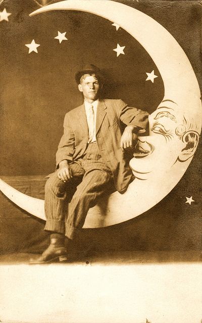 Sitting On The Moon, Vintage Moon, Moon Photos, Paper Moon, Moon Photography, Man Sitting, Photographs Of People, Man On The Moon, On The Moon