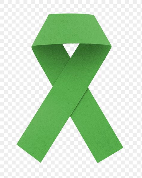 Mental Health Ribbon, Sticker Transparent Background, Ribbon Sticker, Sticker Transparent, Mental Health Day, Awareness Ribbon, Green Ribbon, Awareness Ribbons, Health Awareness