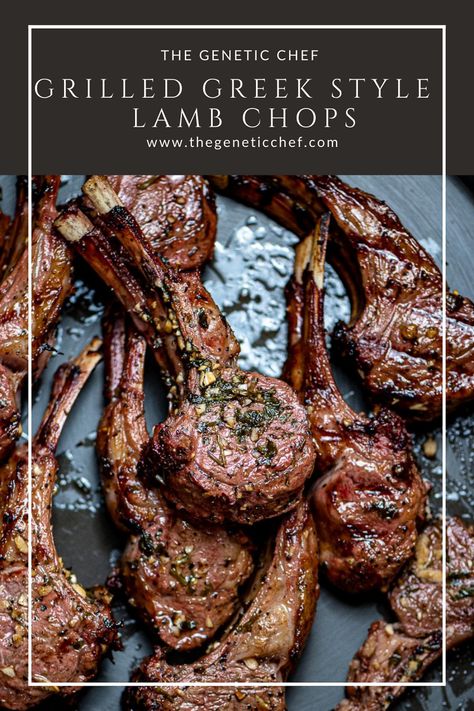 Lamb Pork Chops, Greek Meat Platter, Pioneer Woman Lamb Chops, Lam Chops Recipes, Appetizer For Restaurant, Lamb Lolly Pops, Greek Style Lamb Chops, Lamb French Rack Recipe, Pan Fried Lamb Chops Recipe