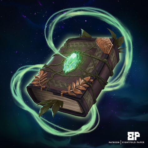 ArtStation - Eightfold Paper Items - Feb 2022, Matt DeMino Dnd Paladin, Fantasy Items, Enchanted Book, Magic Items, Paper Items, Game Interface, World Of Fantasy, Dungeons And Dragons Homebrew, Magic Book