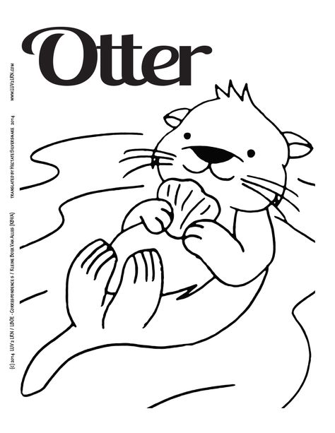 LUV 2 LRN Printable Page {Dutch} | otter | Please Like √ Share√ Comment √ Tag √ and Pin it √ Sea Otter Coloring Page, Sea Otter Craft Preschool, Otter Drawing Simple, Otter Doodle, Cute Otter Drawing, Cute Otters Drawing, Otter Coloring Pages, Do Unto Otters, Otter Clipart