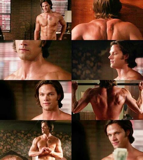 Jared Padalecki Shirtless, Supernatural Series, Jared Padalecki Supernatural, Supernatural Pictures, Supernatural Dean Winchester, Winchester Supernatural, Supernatural Tv Show, Winchester Boys, Supernatural Sam