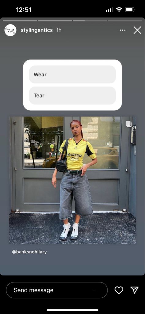 Weird Shoes | long Jorts grey | yellow football Jersey | bag Grey Jorts Outfit, Yellow Football Jersey, Weird Shoes, Jorts Outfit, Crazy Shoes, Football Jersey, Football Jerseys, Football, Yellow