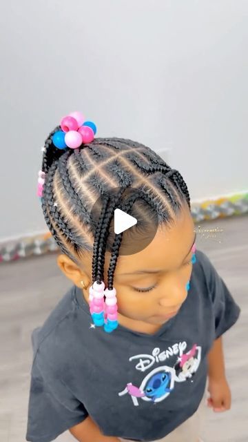 BRAID ARTIST | November Love on Instagram: "🩷🩵 BOOK: Braids and Beads —> Click the link in the bio or go to NovemberLoveBraids.com (Create a login to book)  #ChildrenHairStyles #kidfriendlystyles #kidfriendlybraids #kidshairinspo #littlegirlsbraids #braidsforlittlegirls #braidtrends #kidsnaturalhairstyles #BraidArt #ChildrensBraids #kidsbraidsatl #gwinnettbraids #BraidLife #toddlerbraids #braidgoals #trendingbraids #BraidAddict  #braidcreativity #lawrencevillebraider #novemberlove #novemberlovebraids #snellvillebraider #snellvillestylist #braidreels #braidingreels" Kids Braided Hairstyles Ponytail, Toddler Knotless Braids With Beads, Braids With Beads For Girls Kids, Toddler Girl Braid Styles With Beads, Black Kids Hairstyles Braids Children, Toddler Girl Braids, Kids Hairstyles With Beads, Toddler Braided Hairstyles With Beads, Kids Braids With Beads