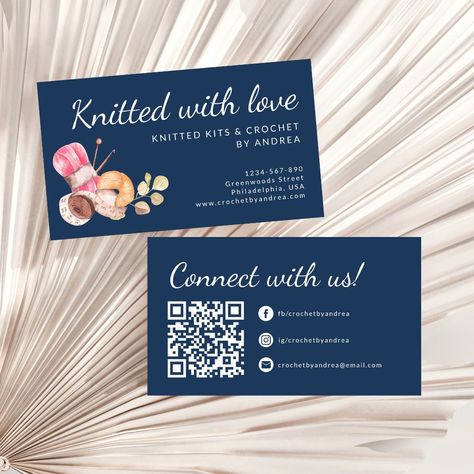 Elegant Knitted with Love Handmade Yarn Crochet logopose #logoideas #logovector #howtodesignalogo Business Cards For Crafters, Crochet Business Cards Ideas, Logo For Crochet Business, Crochet Small Business Ideas, Crochet Business Cards, Crochet Small Business, Handmade Logo Design, Crochet Logo, Business Accessories