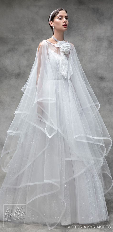 Victoria KyriaKides Wedding Dresses Spring 2020 - Belle The Magazine Iridescent Dress, Unconventional Wedding Dress, Spring Wedding Dress, Minimalist Wedding Dresses, Beautiful Wedding Gowns, Summer Fashion Dresses, Princess Wedding Dresses, Ball Gowns Wedding, Ball Gown Wedding Dress