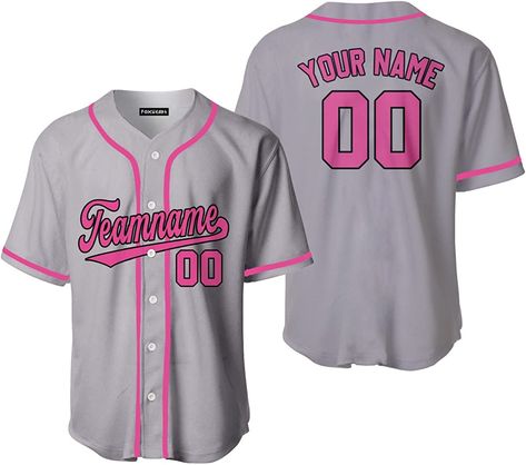 Amazon.com: Custom Gray Pink - Black Baseball Jersey Matching Team,Customized Gray Pink - Black Baseball Jersey Sports for Adult,Gray Baseball Jersey Gift Matching,Gray Baseball Jersey Sports | JN10742 : Clothing, Shoes & Jewelry Baseball Uniforms, Custom Baseball Jersey, Cheap Custom, Team Uniforms, Uniform Design, Baseball Team, Grey Pattern, Team Names, Baseball Jersey