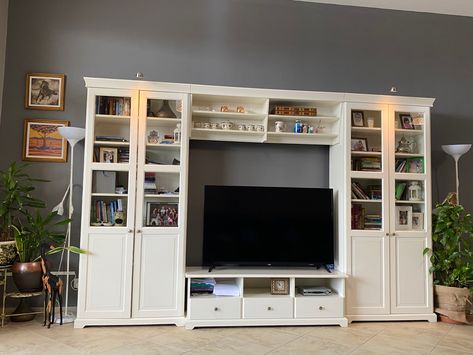 Tv Cabinet With Book Shelf, Tv Cabinet With Bookshelves, Tv Cabinet Bookshelf, Book Shelf And Tv Stand, Book Shelf With Tv Unit, Book And Tv Shelf Ideas, Tv Unit With Library, Tv Unit With Book Shelf Modern, Wardrobe With Book Shelf Design