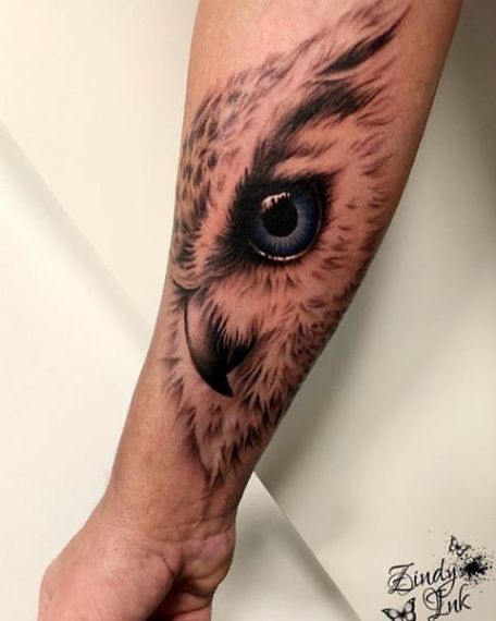 White Owl Tattoo, Owl Forearm Tattoo, Owl Eye Tattoo, Realistic Owl Tattoo, Owl Tattoo Sleeve, Owl Tattoo Drawings, Cute Owl Tattoo, Inner Forearm Tattoo, Small Forearm Tattoos