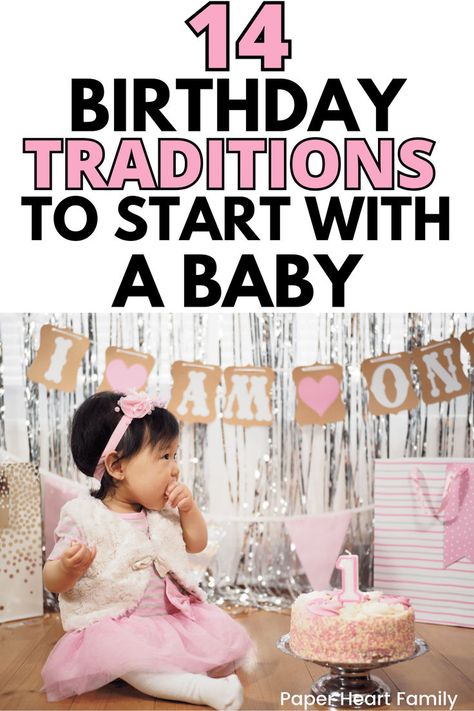 These birthday traditions to start at 1 are the perfect way to start making memories! These are the perfect first birthday ideas that will give you ALL the feels. Cute Birthday Traditions, Traditions To Start On 1st Birthday, First Birthday Special Ideas, First Birthday Wake Up Mornings, Sentimental First Birthday Ideas, Family Birthday Traditions, First Birthday Must Do, 1st Birthday Memory Ideas, First Birthday Morning Ideas Wake Up