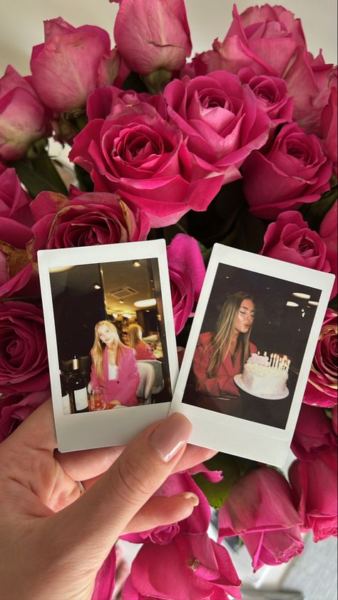 Birthday Photoshoot Ideas Polaroid, Polaroid Birthday Pictures, Valentines Polaroid, Birthday Polaroid Pictures, Galentines Photoshoot Ideas, 23 Aesthetic, Pink Polaroid, Aesthetic Polaroid, Sweet Sixteen Birthday Party Ideas