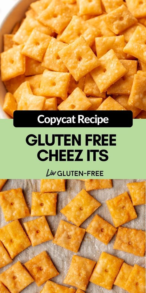 Gluten Free Cheez Its, Gluten Free Cheese Crackers, Cheez Its, Gluten Free Snacks Recipes, Cookies Sans Gluten, Pain Sans Gluten, Gluten Free Crackers, Homemade Crackers, Homemade Gluten Free