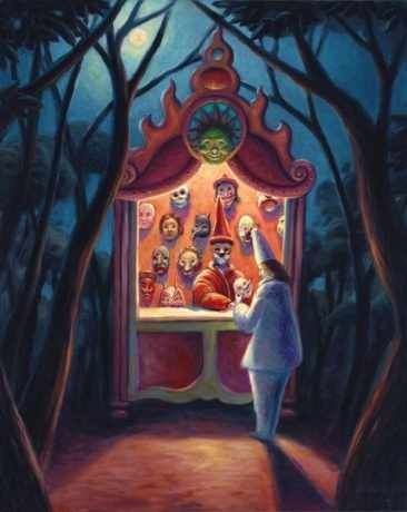 Theater - Art of Mark Bryan Lowbrow Art Illustration, Mark Bryan, Mark Ryden, Surrealism Painting, Lowbrow Art, Theatre Arts, Mask Shop, Fairytale Art, Creepy Art