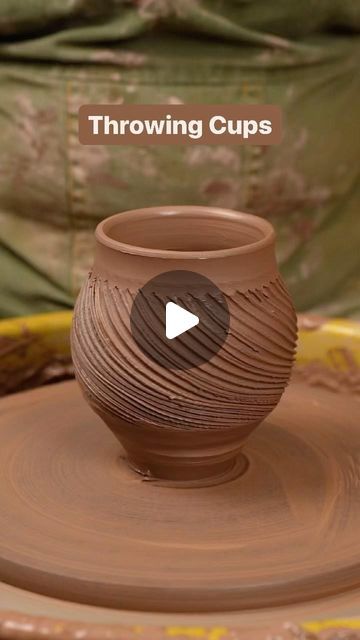 Twisted Clay on Instagram: "These cups are for the pitcher we recently made. It should make a lovely little set. Having said that, the belly on these cups is definitely going to make for a lot of liquid. I’m thinking they will make great ice tea cups or something refreshing on a thirsty summer day. Us potters gotta think way ahead as if I started this in the Summer it would likely be too late… Well let’s be honest the way Texas summers have been lately it would still be fine for a tall cold beverage even if I started in June 😭  #pottery #ceramics #handmade #clay #art #ceramic #ceramicart #stoneware #potterylove #instapottery #wheelthrown #handmadepottery #pottersofinstagram #handmadeceramics  #tableware #contemporaryceramics #potterystudio #artist #glaze #potter #potterylife #potteryteach Japanese Mugs Ceramic Pottery, Unique Mugs Pottery, Pottery Tutorials, Iced Tea Pitcher, Tea Pitcher, Pottery Videos, Pottery Pitcher, Ice Tea, Thrown Pottery