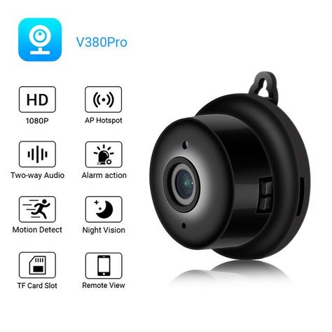 Mini Wifi IP Camera HD 1080P Wireless Indoor Camera Nightvision Two Way Audio Motion Detection Baby Monitor V380 _ - AliExpress Mobile Video Motion, Smart Home Security, Smart Auto, Wireless Camera, Home Surveillance, Wifi Camera, Mini Camera, Security Cameras For Home, Surveillance Cameras