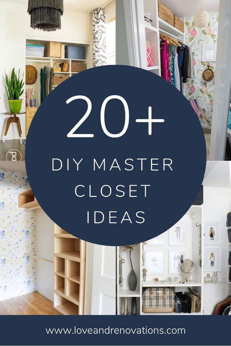 Ideas for how to organize and customize a master closet. These DIY closet ideas are sure to give you inspiration for your home! #diy #diyproject #closet #organization Master Closet Ideas, Diy Master Closet, Gorgeous Closet, Bedroom Ideas For Small Rooms, Interior Bedroom, Diy Closet, Master Closet, Home Office Organization, Closet Ideas