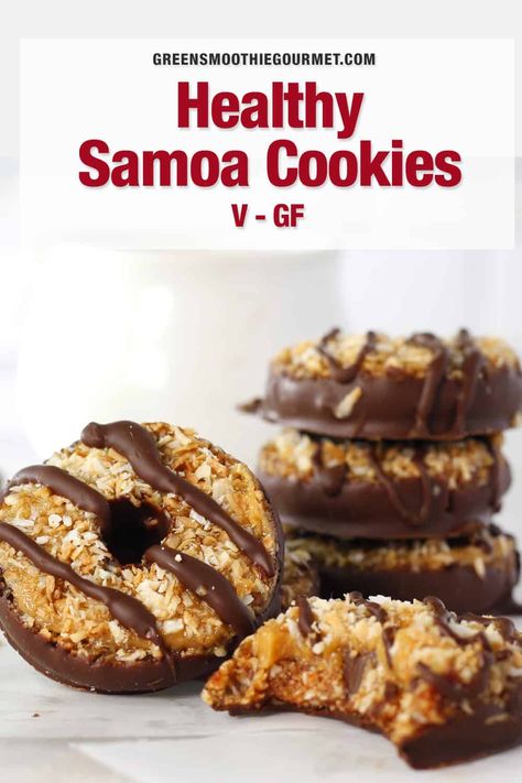 Healthy Samoas, Copycat Crumbl Cookie, Samoas Recipe, Crumbl Cookie Recipe, Samoa Cookies, Traditional Girl, Clean Eating Desserts, Healthy Desserts Easy, Food Website