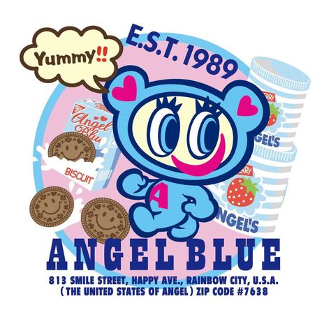 angel blue aesthetic art via @angelblue_official on instagram Angel Blue Aesthetic, Angel Blue Japan, Blue Aesthetic Art, Japan Cute, Rainbow City, Angel Blue, Doodle Icon, Hello Kitty Iphone Wallpaper, Cute Poster