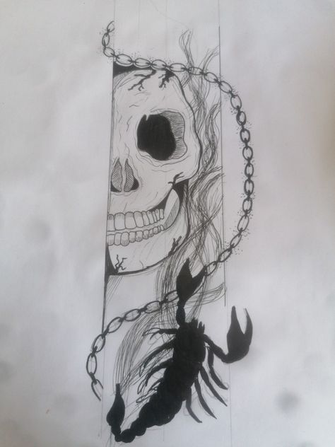 Scorpion, Skeleton, Humanoid Sketch, Art