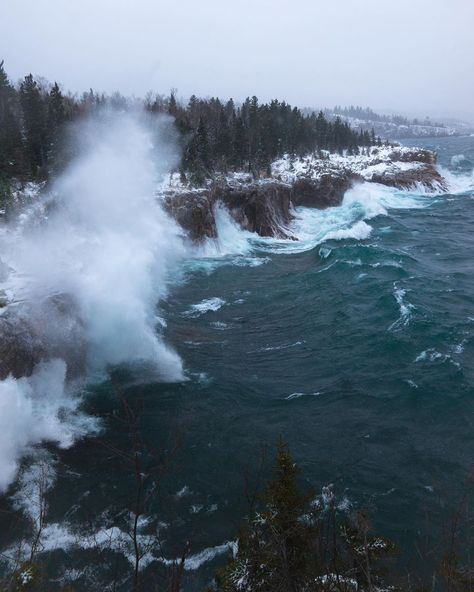 George Ilstrup | Minnesota on Instagram: “November waves on Lake Superior 👌🏻 I’m hoping the lake looks like this again soon!” Lake Superior Winter, November Aesthetic, Lake Superior, Minnesota, Coloring Pages, Lake, Collage, Water, On Instagram