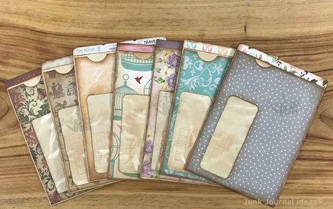 Journal Envelope, Junk Journal Ideas, Window Envelopes, Security Envelopes, Envelope Book, Handmade Journals Diy, Scrapbook Embellishments Diy, Pocket Envelopes, Diy Journal Books