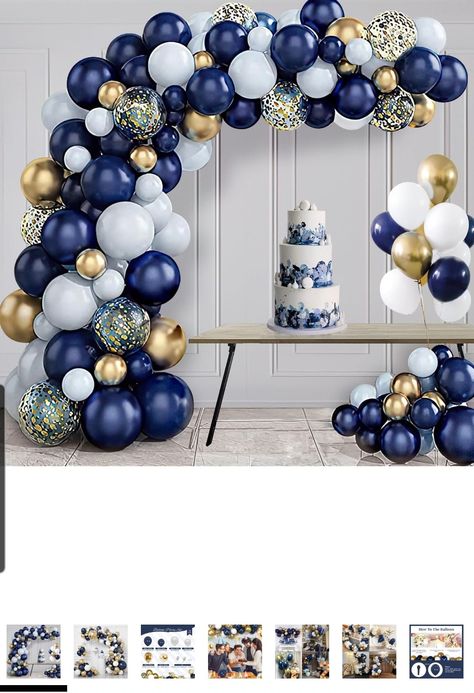 Blue Balloon Arch Kit,AivaToba Navy Blue Balloon Garland Kit, Birthday Balloons Navy Blue Gold White Confetti with Balloon Accessories for Birthday Decorations Baby Shower Wedding Gender Reveal  Affiliate link Navy Blue Birthday Decorations, Navy Blue Balloon Garland, Blue Balloon Arch, Blue Balloon Garland, Balloon Accessories, Boys Birthday Party Decorations, Balloon Arch Kit, White Confetti, Blue Balloon