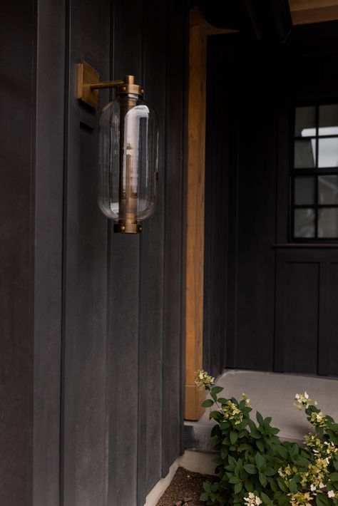 Troy Lighting - B7031-PBR - One Light Wall Sconce - Atwater - Vintage Brass — Lighting Design Store Outdoor Sconces Front Door, Led Lights Living Room, Led Lights Living, Exterior House Lights, Wall Design Home, Room Wall Design, Modern Wall Lamps, Front Door Lighting, Front Porch Lighting