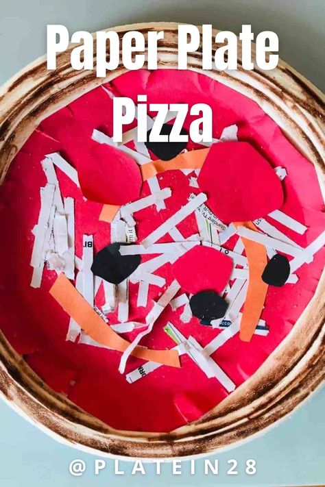 🍕🎉 Celebrate pizza by making a paper plate pizza with your little ones!  It's a great way to keep them entertained and get their imaginations flowing. Collage Crafts For Kids, Paper Plate Pizza Craft, Paper Plate Pizza, Collage Crafts, Pizza Craft, Sunflower Crafts, Shredded Paper, Paper Plate Crafts, Plate Crafts