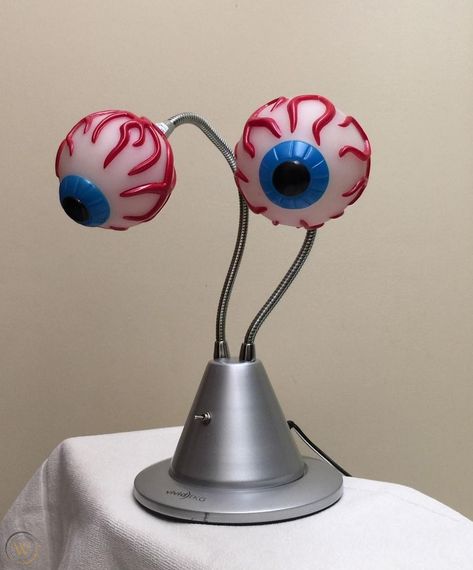 Weird Lamps, Weird Room Decor, Eye Furniture, Strange Decor, Funky Lamp, Lights Room Decor, Fun Lamp, Funky Lamps, Cool Lamp